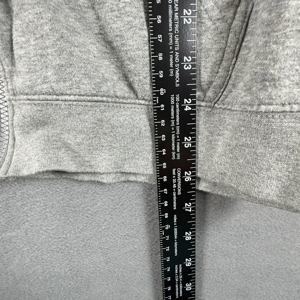 Nike Sweater Mens Size XL Gray Swoosh Full Zip Up Hoodie Sweatshirt - Picture 4 of 5